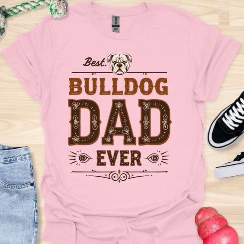 The best bulldog dad ever - V1 - Creative Vintage T-Shirt